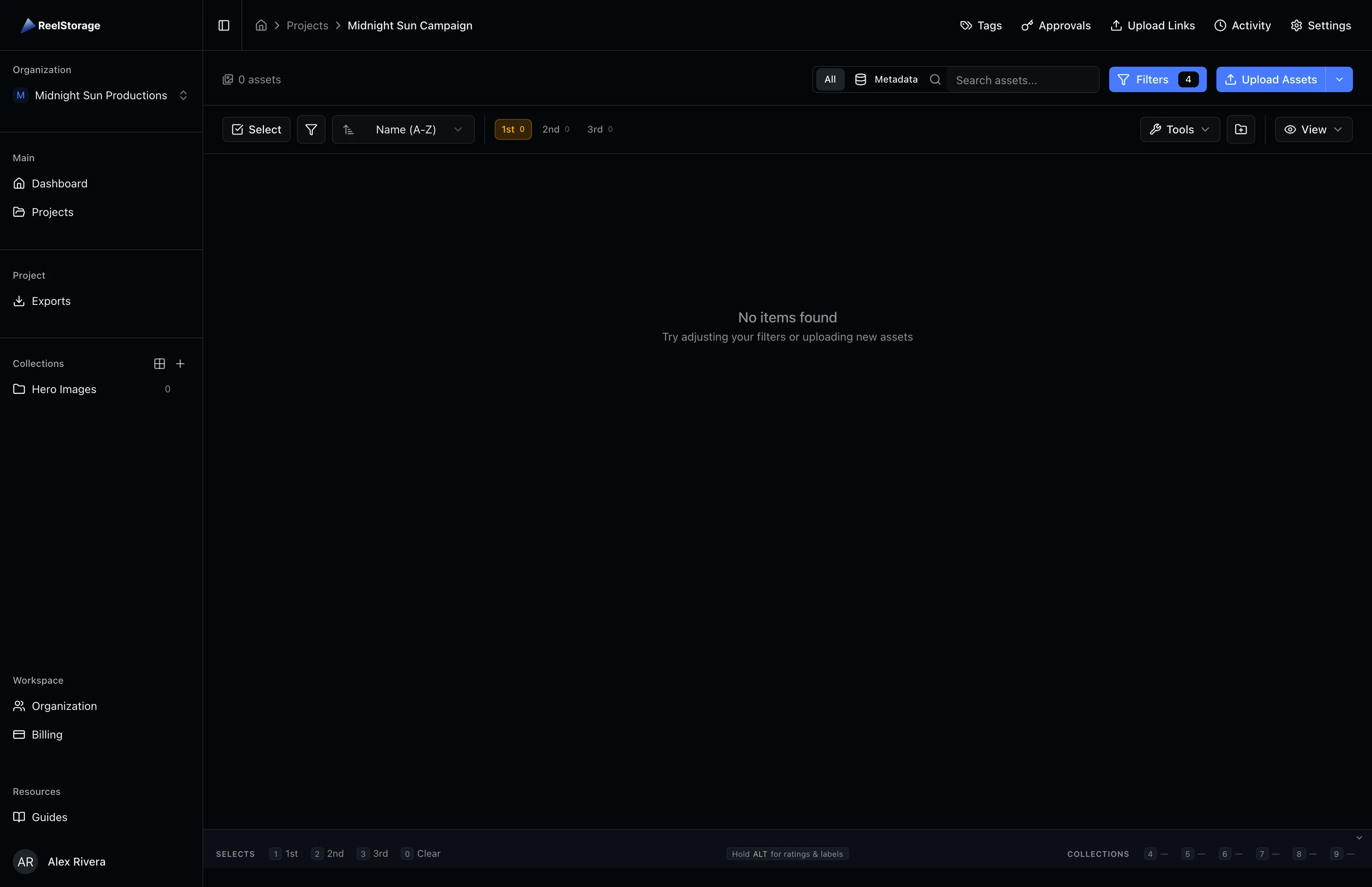 Project grid showing filtered results with the active filter count badge visible on the Filters button
